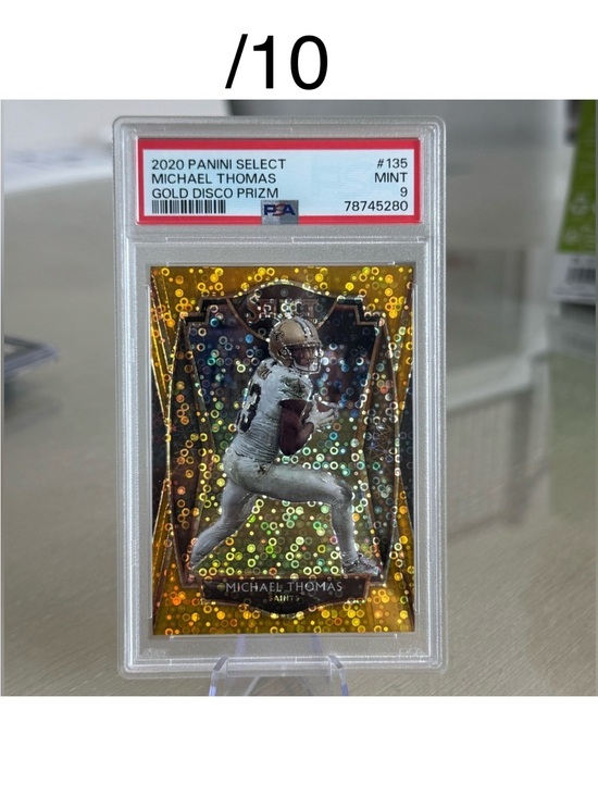 Panini Other - 🔥 2020 Michael Thomas Gold Disco Prizm #02/10 Panini Select PSA 9 Saints SSP 🔥
